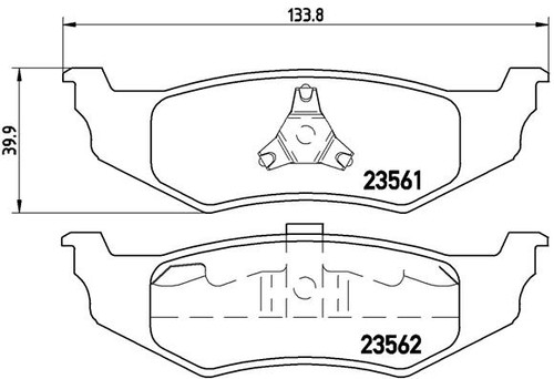 New brake pad set disc - new,