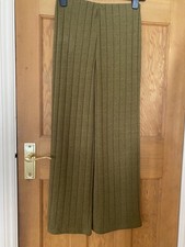 ZARA Pull On Ribbed Wide Leg