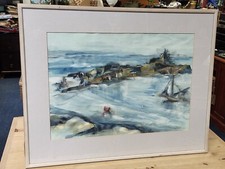 Ges Wilson Cornwall Cornish St Ives Artist .  Isles Of Scilly Scene 