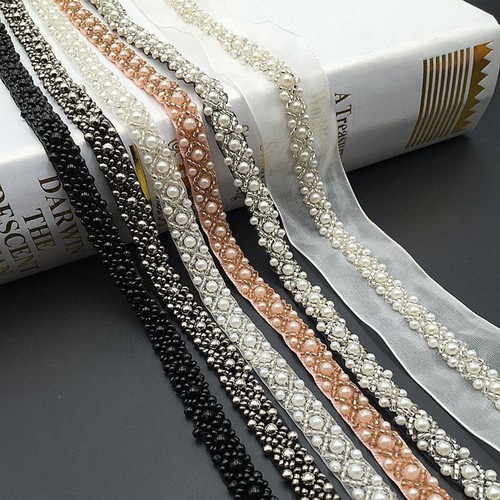 Beads lace trim ribbon - lace,