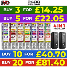 IVG 2400 Refill Pods | 4 in 1 Prefilled Refill Pods | 2400 Puffs | 4x2ml| Reload