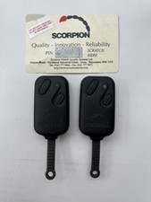 Pair 2x Scorpion 2 Button Alarm Remotes NOS 
