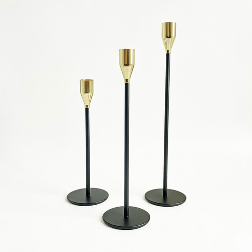 Modern 3pc taper candlestick - modern,
