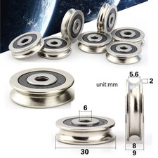 6x30x8mm U V Groove Metal