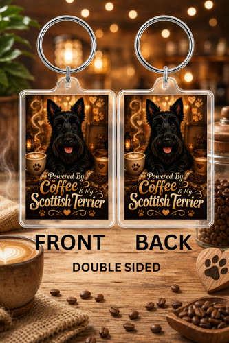 Scottish terrier keyring - scottish,