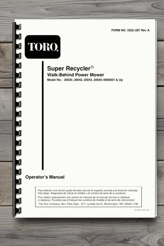 Toro super recycler - super,