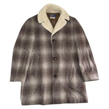 Vintage Pendleton Wool Flannel Jacket High Grade Western Wear USA Brown Mens 42