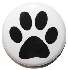 1" (25mm) Dog Paw Button Badge
