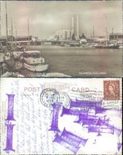 Harbour in Poole Thumwood's Real Photograph 1958 postmark Seascape Nautical