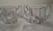 Vtg Krys-Tol Chippendale mini   Sugar Bowl & Creamer Jefferson Glass