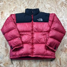 Vintage The North Face Nuptse 700 Goose Down Puffer Jacket Red Medium