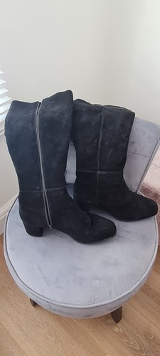 Faith black suede high knee - faith,