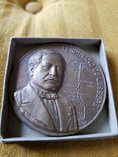 SS Ferdinand de Lesseps  MESSAGERIES MARITIME MAIDEN VOYAGE BRONZE ART MEDALLION