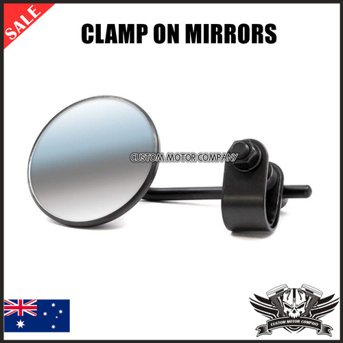Black clamp on round - black, 1"