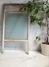 Vintage glass washboard