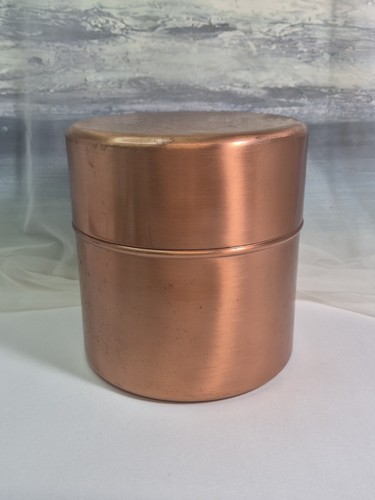 Vintage solid copper tea caddy - copper,