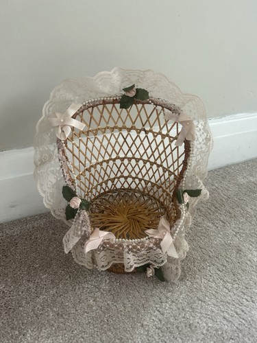 Vintage wicker peacock fan - peacock,