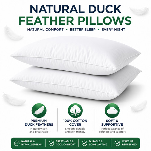 Duck feather down pillows - duck,