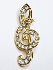 Vintage Gold Tone And Clear