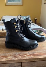 Never worn Marco Tozzi black lace up boots, size 5 (38)