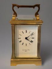 High Quality Heavy English Striking carriage clock By Leslie Davey & West Oxford