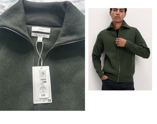 Mens zip up cardigan - m&s,