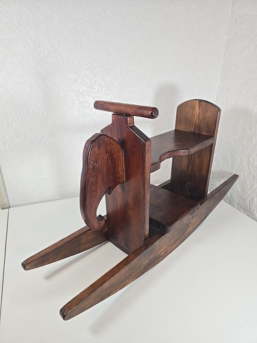 Vintage wooden elephant - vintage, rocker