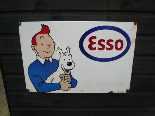 Esso enamel sign tin - esso,