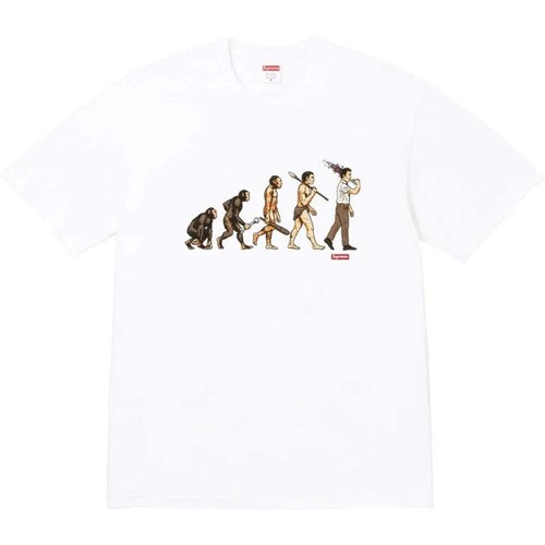 Supreme evolution tee - evolution, white