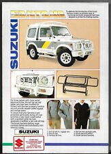 Suzuki SJ Santana Accessories c1987 UK Market Single Sheet Sales Brochure 
