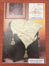 ARAN KNITTED LEAVES OF FOREST BLANKET THROW CUSHION VTG KNITTING PATTERN P2131