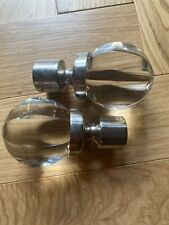 Pair Crystal Curtain Finials