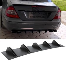 For Mercedes E-Class W211 E55 E63 AMG Rear Bumper Diffuser 5 Shark Fin Splitter