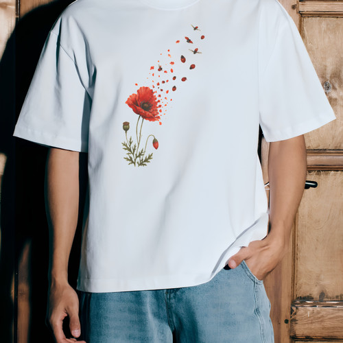 Watercolor botanical poppy - watercolor,
