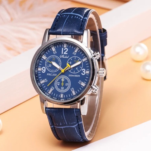 Men watch with leather - men,