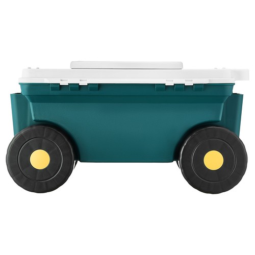 Rolling garden cart with - rolling, seat