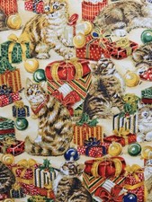 Cat fabric christmas - cat,