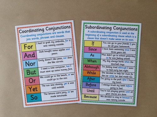 Coordinating subordinating - coordinating,