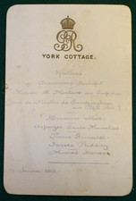 Antique Royal Shooting Menu