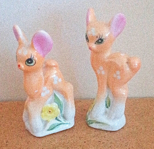Vintage china deer - 2x,