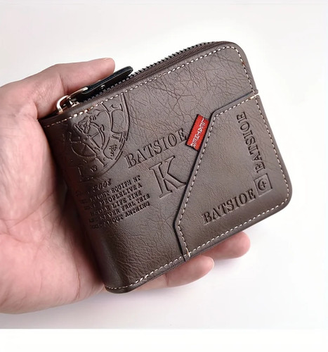 Men wax leather wallet - men's,