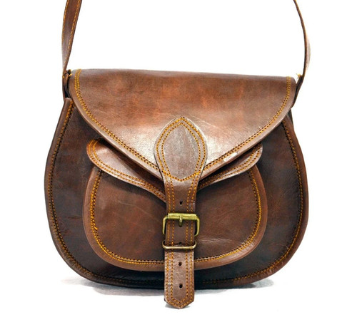 Handmade leather satchel bag - leather,