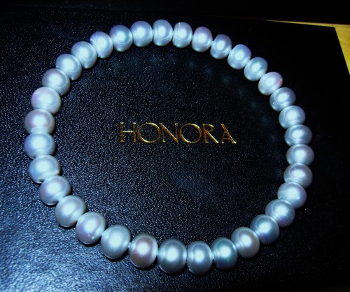 Honora glossy silver grey - silver,