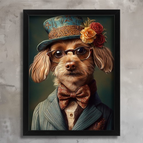 Funny poodle portrait dog a - poodle, in