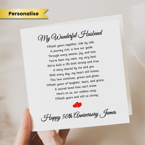 50th anniversary card for - 50th,