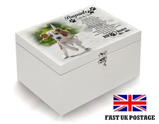 Personalised white wooden memory box, Keepsake box, wooden urn casket for ashes