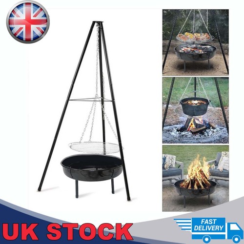 Black tripod fire - fire, steel