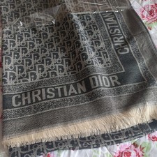 Christian Dior Silk/cashmere Scarf Shawl Large New