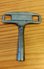 Vintage Large Steel Metal Clock Winding Key 4.25mm Aperture No. 8