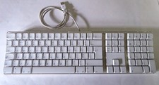 Apple A1048 UK Extended Keyboard, USB, white/clear
